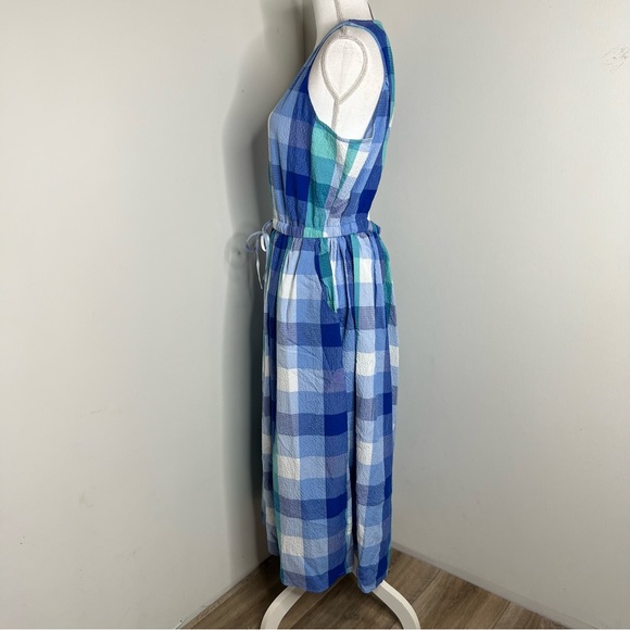 LOFT Plaid Cutout Back Midi Pocket Dress - Picture 8 of 15